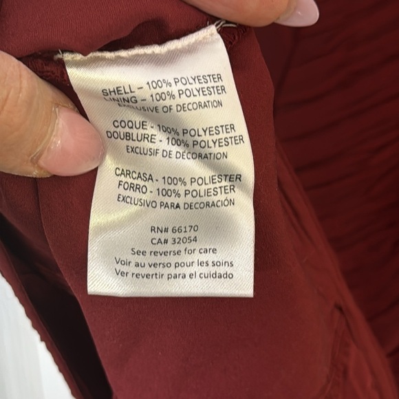 NWOT Anthropologie Wine Dress with Long Bishop Sleeves - Picture 12 of 14